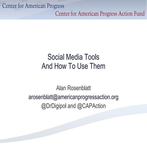 Social Media Tools - Netroots Nation 2010.07.24