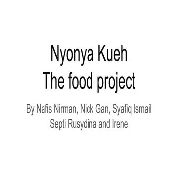 Nyonya Kueh the food project 