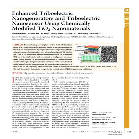 Triboelectric Nanogenerators | PDF