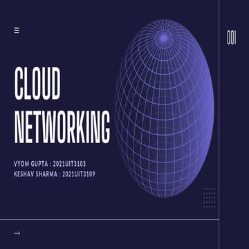 Networking and Networking devices - Cloud Computing presentation.pdf