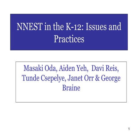 Nnest In The K 12 George