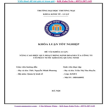 Nâng cao hiệu quả hoạt động kinh doanh của công ty nước khoáng Quảng Ninh.doc
