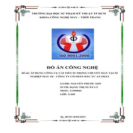 đồ áN ngành may   áp dụng công cụ cải tiến 5 s vào chuyền may