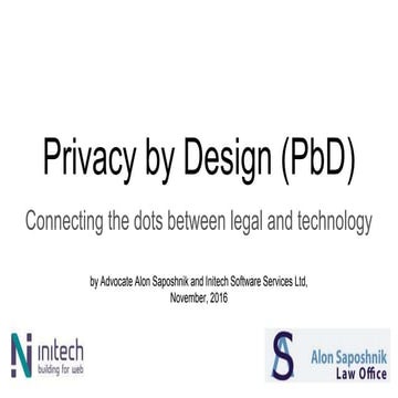 Privacy by design for startups: legal and technology