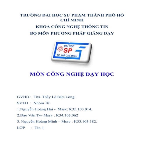 đồ áN nhóm 18. nguyễn hoàng hải nguyễn hoàng minh đạo văn ty.