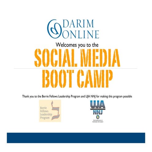 Northern NJ Social Media Boot Camp