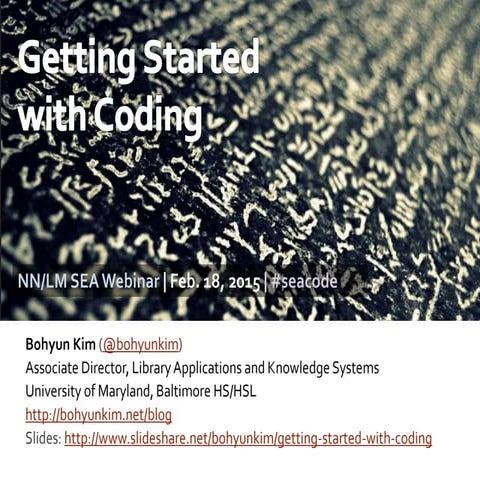 Getting Started with Coding | PPT