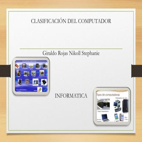 clasificación del computador