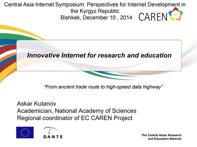Innovative Internet for research and education