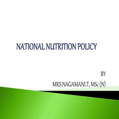 National nutritional Policy