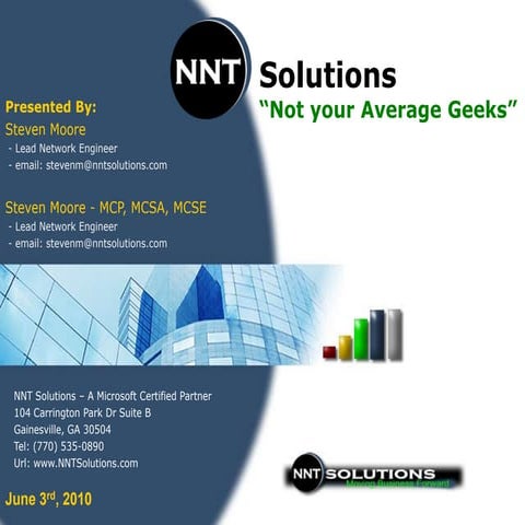 NNT Business Solutions - NNTServe Overview