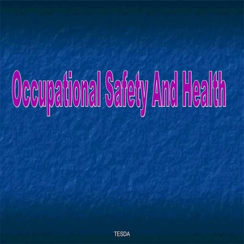 No.3 presentatation for occupational health and safety procedures | PPT