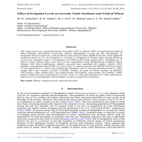 Drought and heat stress in late sown wheat and mitigation strategies | PPTX