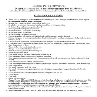 No- and  Low-Cost Student Rewards, ...