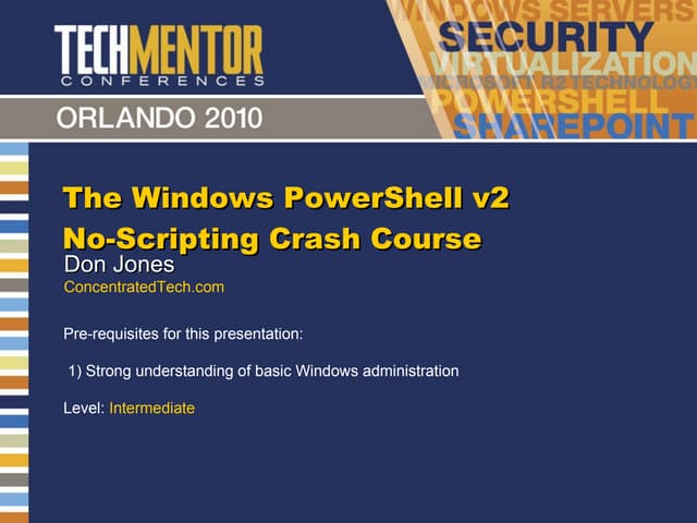 No-script PowerShell v2