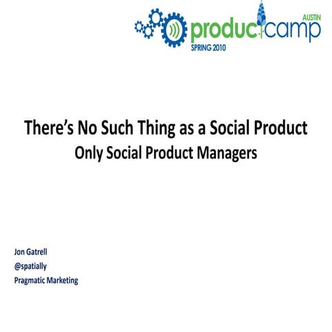 No Such Thing As Social Products