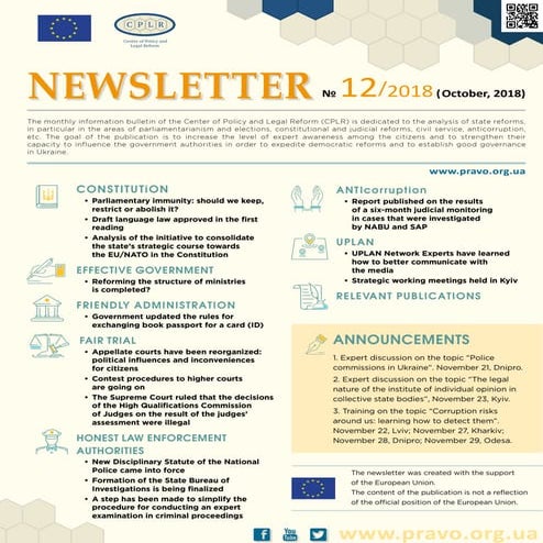 Newsletter #12 (October)