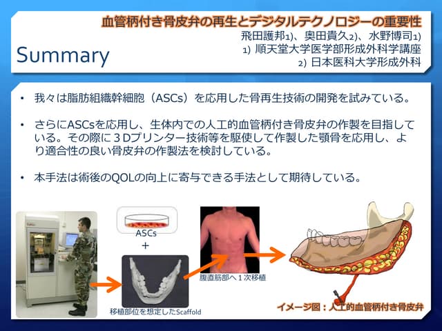 血管柄付き骨皮弁の再生とデジタルテクノロジーの重要性 | PDF