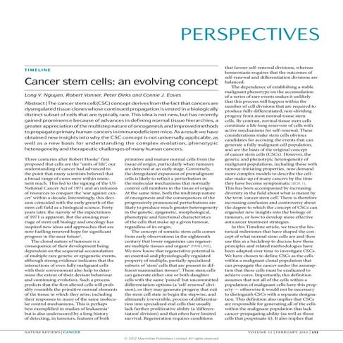 Role of cancer stem cells in cancer therapy | PPTX