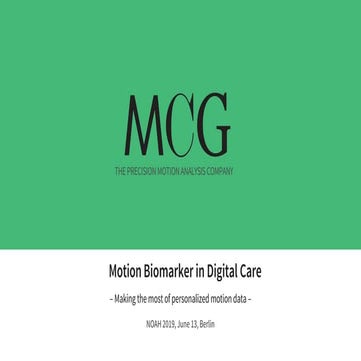 MCG motion capture - NOAH19 Berlin