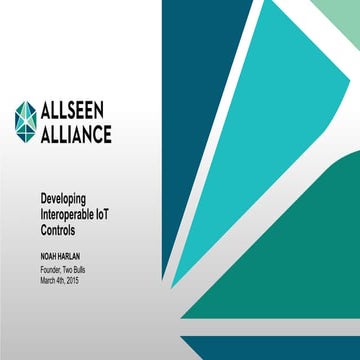 Developing Interoperable IoT Controls