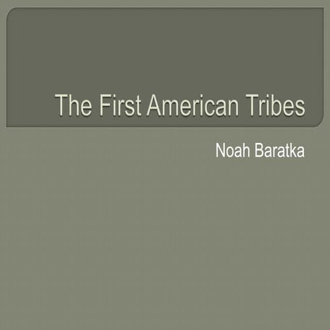 Noah the first american tribes