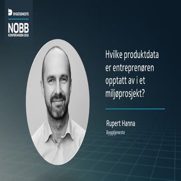 Byggtjeneste - NOBB-konferansen 2018 | PPT