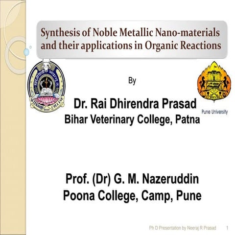 Nobel Metallic nanomaterials.ppt