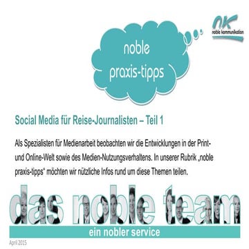 noble praxis-tipps: social media - teil 1