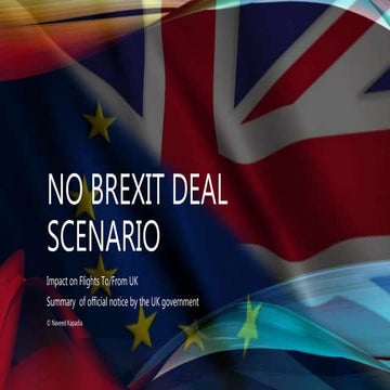 No brexit deal scenario- Impact on Flights to/from UK