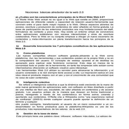 Nociones básicas alrededor de la web 2.0