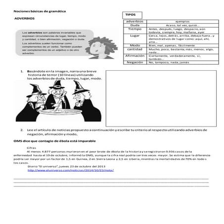 Nociones básicas de gramática taller 2