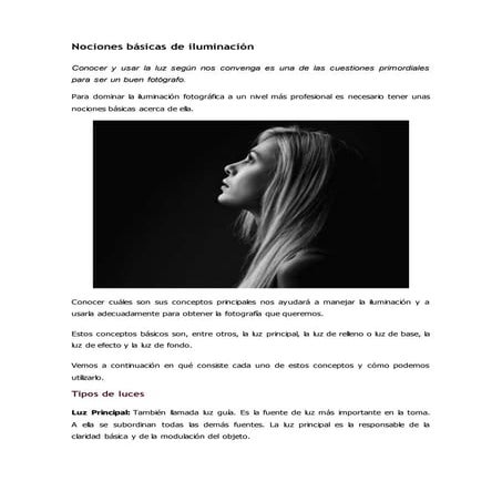 Nociones básicas de iluminación