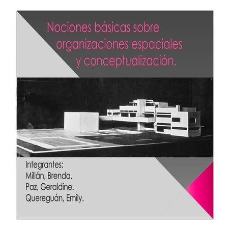 Nociones básicas sobre organizaciones espaciales y conceptualización
