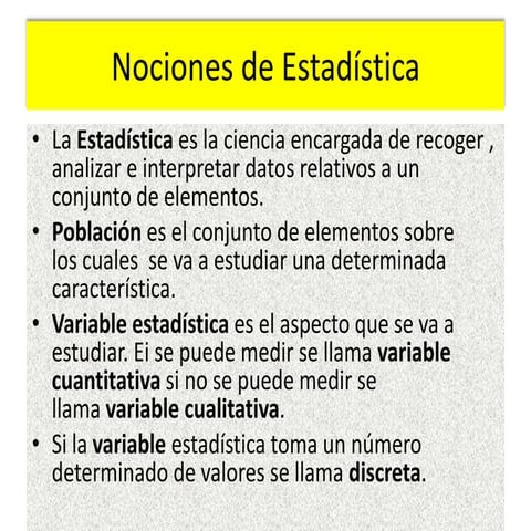 Nociones de estadística 