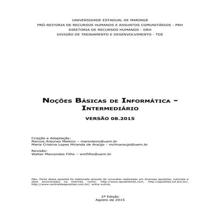 Nocoes basicas de informatica intermediario