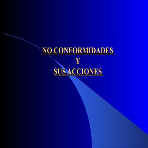 No Conformidades Y Sus Acciones