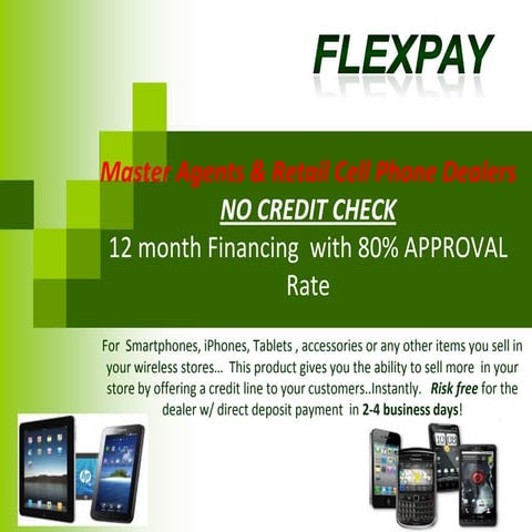 NO CREDIT CHECK CELL PHONE CUSTOMER FINANCING | PPT