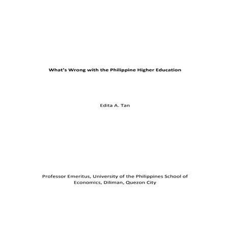  what’s wrong with the philippine higher education