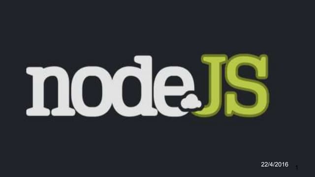 Introduction to NodeJS