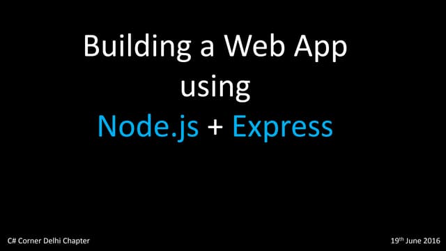 Node.js and express