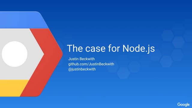 KEYNOTE: Node.js interactive 2017 - The case for node.js