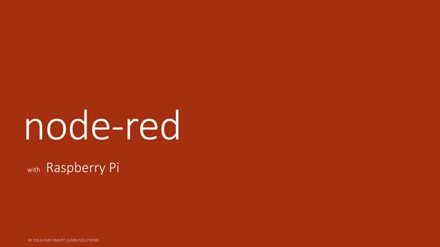 Node red for Raspberry Pi