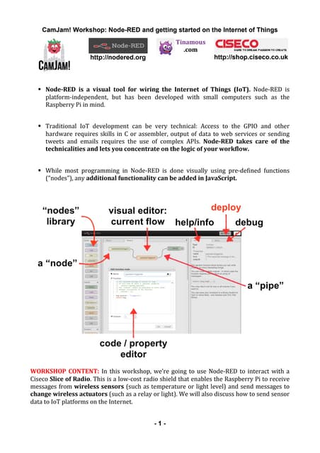 Node-RED and getting started on the...