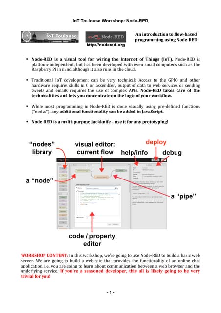 Node-RED workshop at IoT Toulouse