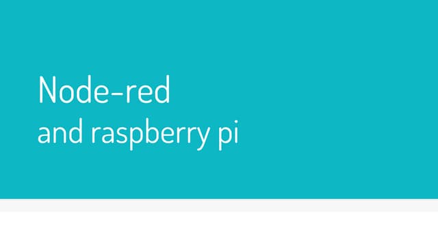 Node red workshop