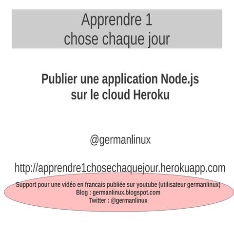publier une application Node sur heroku