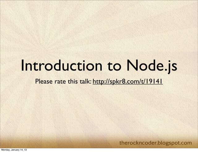 Introduction to Node.js