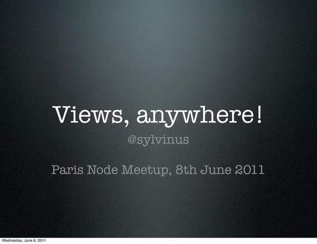 Javascript Views, Client-side or Server-side with NodeJS