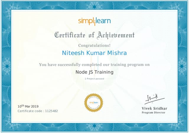 node certificate